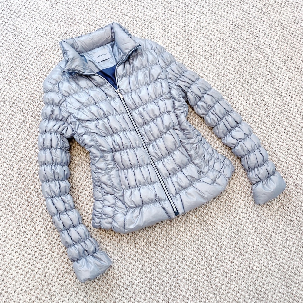 AIAS GOLF SILVER PUFFER COAT SOUTH KOREAN BRAND GORGEOUS SMALL
